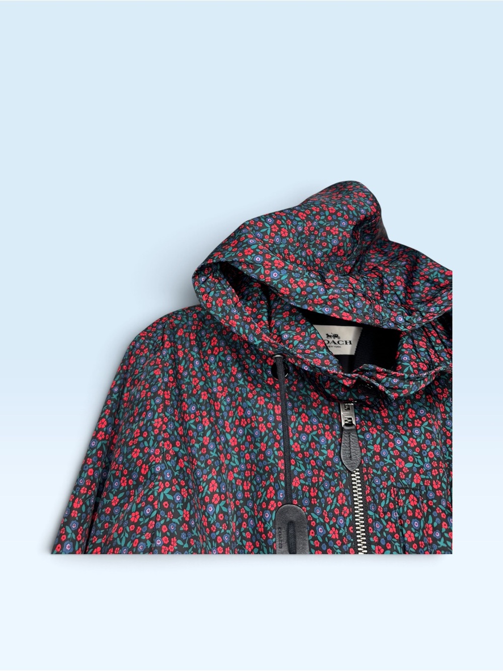 Coach Ditsy Floral Bomber Jacket w/ Hood F59774 - Picture 7 of 10